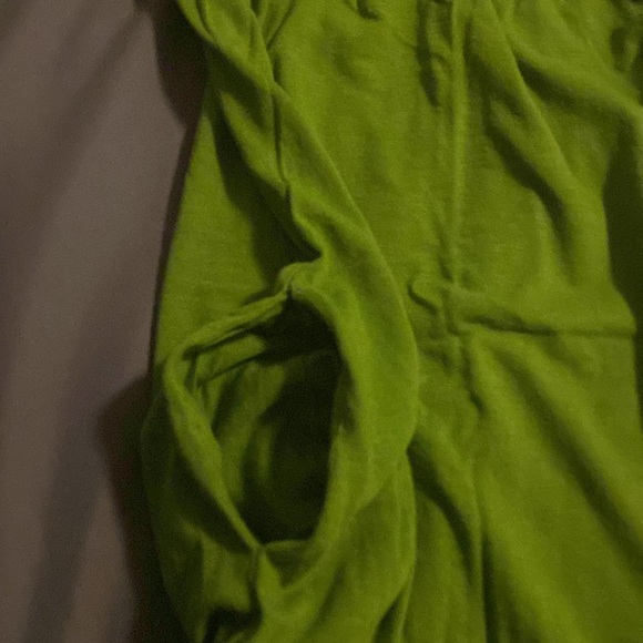 Mossimo XS Shift Tank Midi Dress Pockets Mossy Grass Spring Summer Avocado Green - Picture 8 of 15